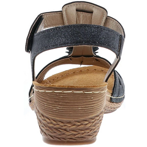 Vista Damen Sandaletten Schwarz - Schwarz 4 Vista Damen Sandaletten Schwarz - Schwarz – Bild 2