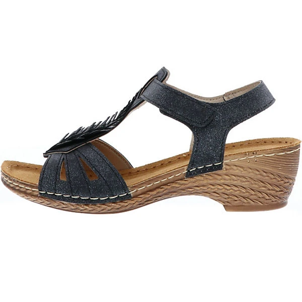 Vista Damen Sandaletten Schwarz - Schwarz 7 Vista Damen Sandaletten Schwarz - Schwarz – Bild 5