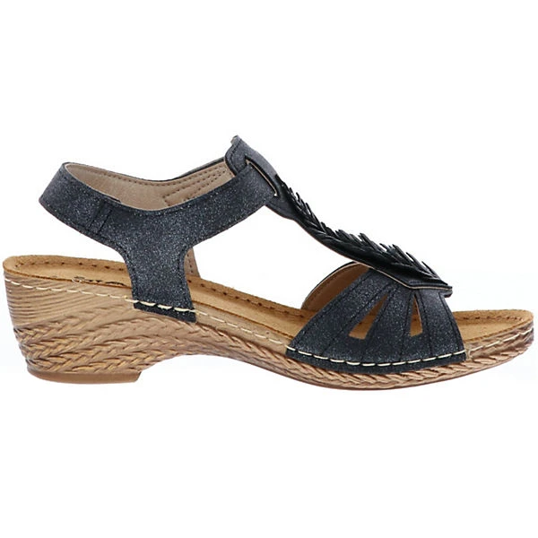 Vista Damen Sandaletten Schwarz - Schwarz 8 Vista Damen Sandaletten Schwarz - Schwarz – Bild 6