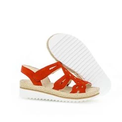 Gabor Riemchensandalen Rauleder Rot Riemchensandaletten - Rot -CELENA-Shop 14309401 05
