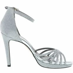 Vista Damen Sandaletten Glitzeroptik Riemchen Silber - Silber -CELENA-Shop 14898372 06