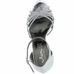 Vista Damen Sandaletten Glitzeroptik Riemchen Silber - Silber -CELENA-Shop 14898372 07