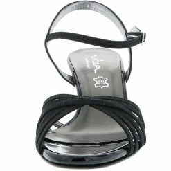 Vista Damen Sandaletten Glitzeroptik Riemchen Schwarz - Schwarz -CELENA-Shop 14949284 04