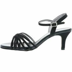 Vista Damen Sandaletten Glitzeroptik Riemchen Schwarz - Schwarz -CELENA-Shop 14949284 05