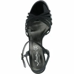 Vista Damen Sandaletten Glitzeroptik Riemchen Schwarz - Schwarz -CELENA-Shop 14949284 07