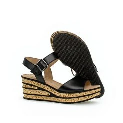 Gabor Keilsandaletten Glattleder Schwarz Keilsandaletten - Schwarz -CELENA-Shop 18927839 05