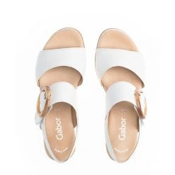 Gabor Keilsandaletten Glattleder Weiß Keilsandaletten - Weiß -CELENA-Shop 18927844 02