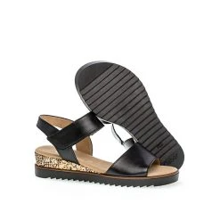 Gabor Comfort Keilsandaletten Glattleder Schwarz Keilsandaletten - Schwarz -CELENA-Shop 18935120 05