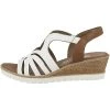 Remonte R6255 Keilsandale Damen Keilsandaletten - Weiß