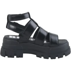 Buffalo Aspha Gld Plateau-Sandaletten - Schwarz