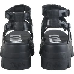 Buffalo Aspha Gld Plateau-Sandaletten - Schwarz -CELENA-Shop 19864578 03