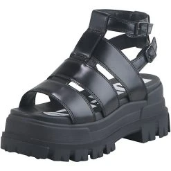 Buffalo Aspha Gld Plateau-Sandaletten - Schwarz -CELENA-Shop 19864578 05