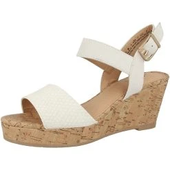 S.Oliver 5-28334-26 Keilsandale Damen Keilsandaletten - Creme -CELENA-Shop 20020907 04