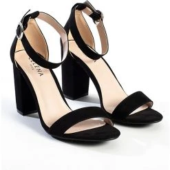 Celena Quadratische Peeptoe-Heels CLAUDIA Schaftsandaletten - Schwarz -CELENA-Shop 22052149 08