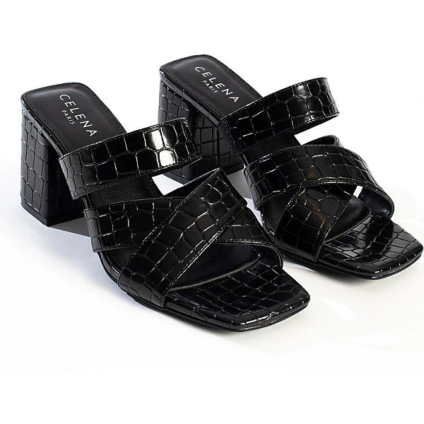 Celena Peeptoe-Heels CONNIE SCHWARZ Schaftsandaletten 13 Celena Peeptoe-Heels CONNIE SCHWARZ Schaftsandaletten – Bild 11