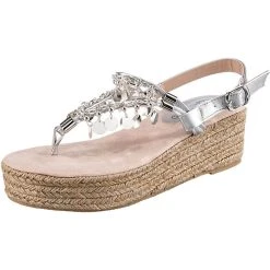 Lynfield Fashion Plateau Sandal Keilsandaletten - Silber