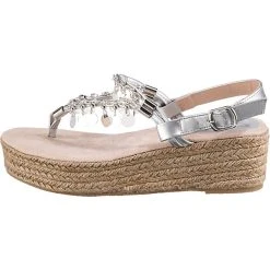 Lynfield Fashion Plateau Sandal Keilsandaletten - Silber -CELENA-Shop 22105774 03