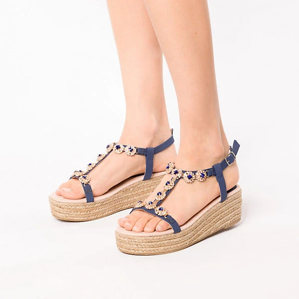 Lynfield Fashion Plateau Sandal Keilsandaletten - Blau 4 Lynfield Fashion Plateau Sandal Keilsandaletten - Blau – Bild 2