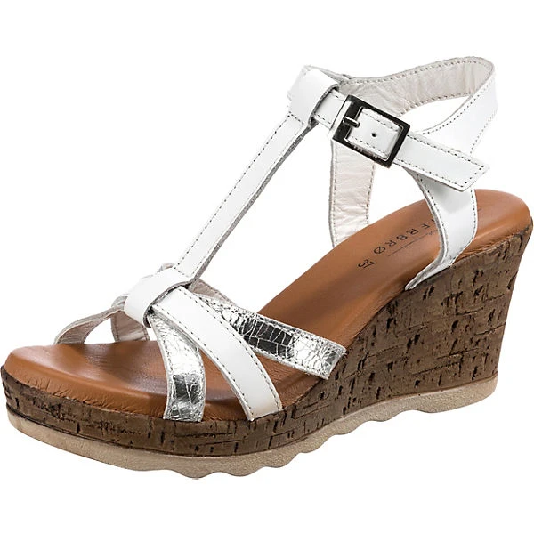 Paul Vesterbro Metallic Leder Wedges High Heel Keilsandaletten 3 Paul Vesterbro Metallic Leder Wedges High Heel Keilsandaletten