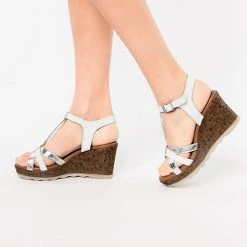 Paul Vesterbro Metallic Leder Wedges High Heel Keilsandaletten 10 Paul Vesterbro Metallic Leder Wedges High Heel Keilsandaletten -CELENA-Shop 22438862 02