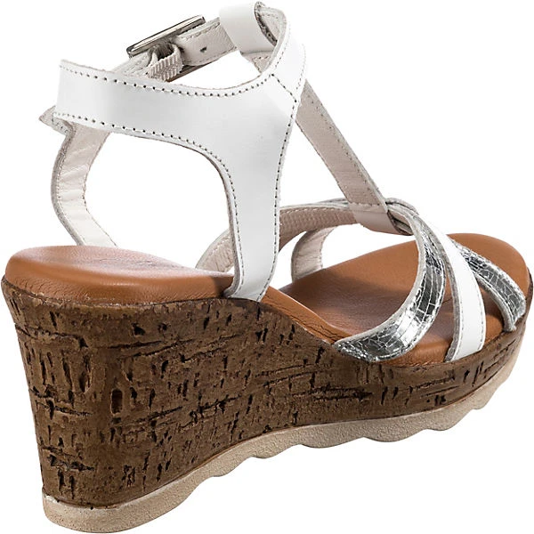 Paul Vesterbro Metallic Leder Wedges High Heel Keilsandaletten 7 Paul Vesterbro Metallic Leder Wedges High Heel Keilsandaletten – Bild 5