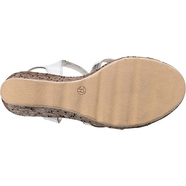 Paul Vesterbro Metallic Leder Wedges High Heel Keilsandaletten 9 Paul Vesterbro Metallic Leder Wedges High Heel Keilsandaletten – Bild 7