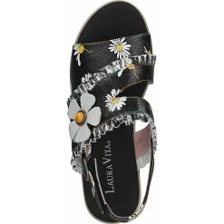 Laura Vita Sandalen Plateau-Sandaletten - Schwarz/weiß -CELENA-Shop 24213636 06