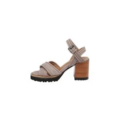 Shabbies Amsterdam Sandalette Aus Nappaleder Plateau-Sandaletten - Taupe