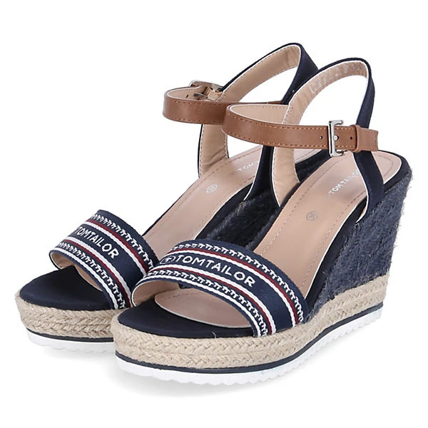 Tom Tailor Keilsandaletten Klassische Sandaletten - Blau 3 Tom Tailor Keilsandaletten Klassische Sandaletten - Blau