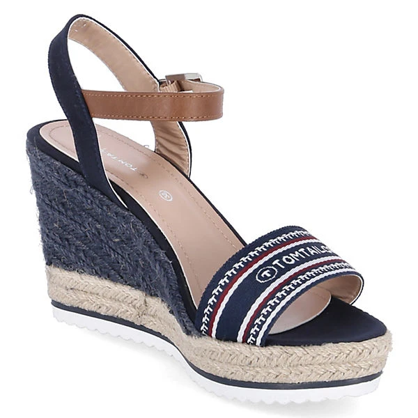 Tom Tailor Keilsandaletten Klassische Sandaletten - Blau 7 Tom Tailor Keilsandaletten Klassische Sandaletten - Blau – Bild 5