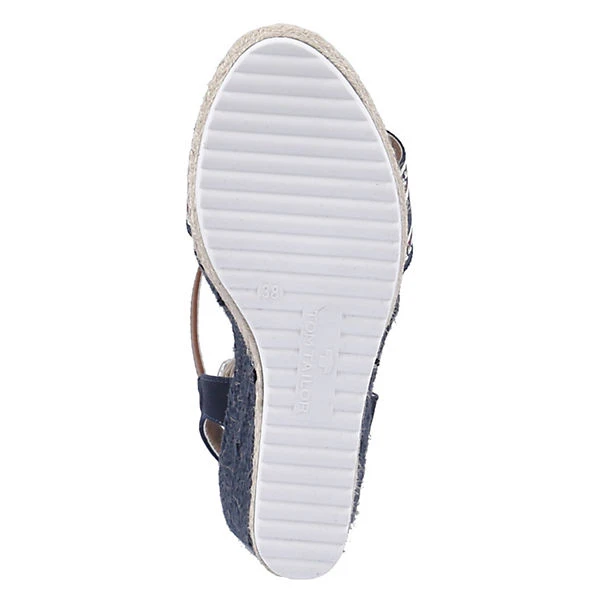 Tom Tailor Keilsandaletten Klassische Sandaletten - Blau 9 Tom Tailor Keilsandaletten Klassische Sandaletten - Blau – Bild 7