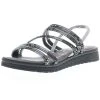 CERUTTI® CERUTTI Damen Sandaletten Sandalen Riemchen Slingback Glitzer Schwarz/grau/silber - Schwarz -CELENA-Shop 26221546 01