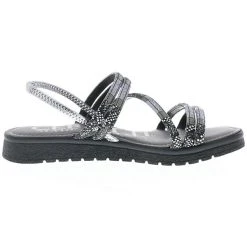 CERUTTI® CERUTTI Damen Sandaletten Sandalen Riemchen Slingback Glitzer Schwarz/grau/silber - Schwarz -CELENA-Shop 26221546 06