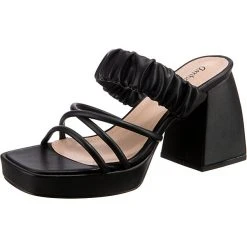 Ambellis Trendy Plateau Mules - Schwarz