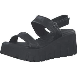 Tamaris Plateau-Sandaletten - Schwarz