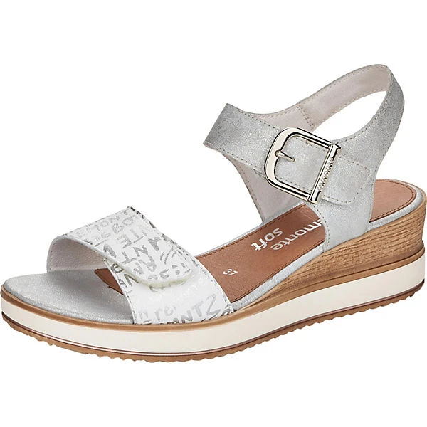 Remonte D6455-90 Keilsandaletten - Silber/weiß 3 Remonte D6455-90 Keilsandaletten - Silber/weiß