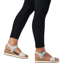 Remonte D6455-90 Keilsandaletten - Silber/weiß 11 Remonte D6455-90 Keilsandaletten - Silber/weiß -CELENA-Shop 28255103 02