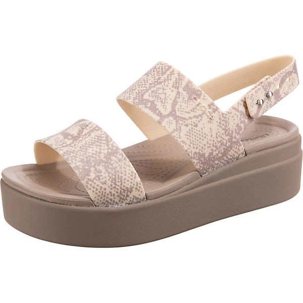 Crocs Brooklynsnakelowwdg Plateau-Sandaletten - Beige 3 Crocs Brooklynsnakelowwdg Plateau-Sandaletten - Beige