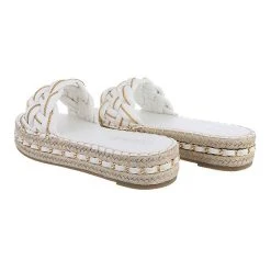 Ital-Design Plateausandaletten , Flach, Geflochten, Kette, Offene Ferse 8 Ital-Design Plateausandaletten , Flach, Geflochten, Kette, Offene Ferse -CELENA-Shop 29123097 03