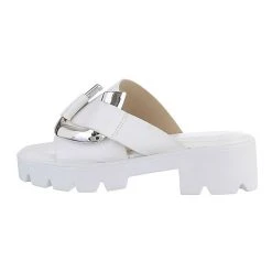 Ital-Design Plateausandaletten , Blockabsatz, Offene Ferse