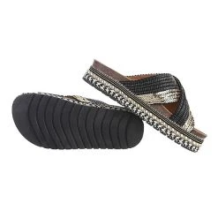 Ital-Design Plateausandaletten , Flach, Nieten, Pailletten, Offene Ferse -CELENA-Shop 29125493 02