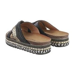 Ital-Design Plateausandaletten , Flach, Nieten, Pailletten, Offene Ferse -CELENA-Shop 29125493 03