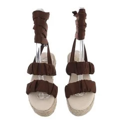 Ital-Design Plateausandaletten Hakenschnürung, Flach, -CELENA-Shop 29127204 04