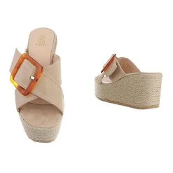 Ital-Design Plateausandaletten , Keilabsatz/Wedge, Offene Ferse -CELENA-Shop 29234075 03