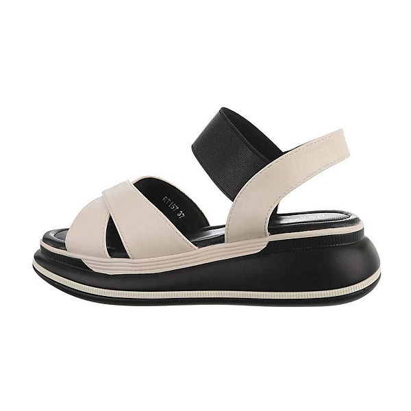 Ital-Design Plateausandaletten , Keilabsatz/Wedge, Riemen 3 Ital-Design Plateausandaletten , Keilabsatz/Wedge, Riemen