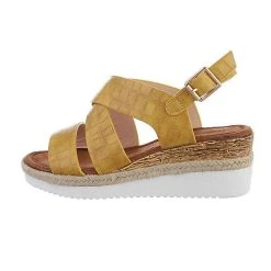 Ital-Design Keilsandaletten Schnalle, Keilabsatz/Wedge, Riemen