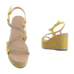 Ital-Design Plateausandaletten Schnalle, Keilabsatz/Wedge, Strass -CELENA-Shop 29249621 03