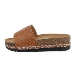 Ital-Design Plateausandaletten , Flach, Offene Ferse