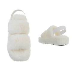 Ital-Design Plateausandaletten Knöchelriemen, Keilabsatz/Wedge, Dekofell -CELENA-Shop 29430416 03