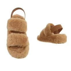 Ital-Design Plateausandaletten Knöchelriemen, Keilabsatz/Wedge, Dekofell -CELENA-Shop 29430419 03